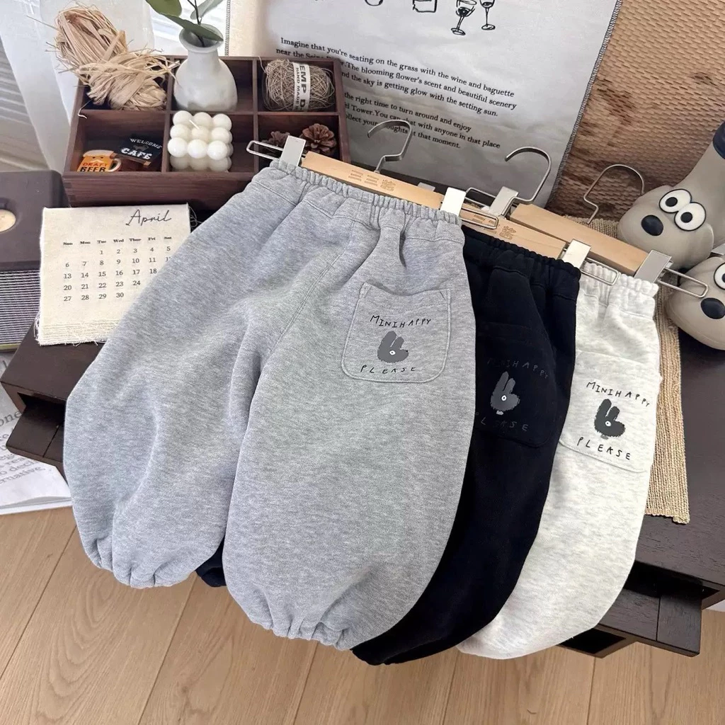 Quần Nỉ Dáng Bomber MINI Phong Cách Hàn Quốc cực chất cho bé 8-18kg