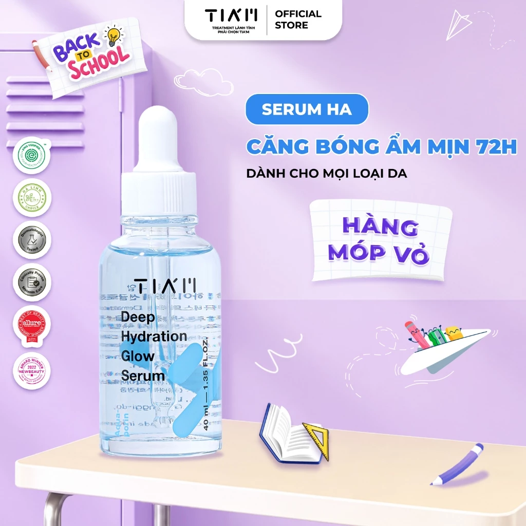 Tinh Chất HA Cấp Nước, Giúp Da Ẩm Mịn TIA'M Deep Hydration Glow Serum 40ml