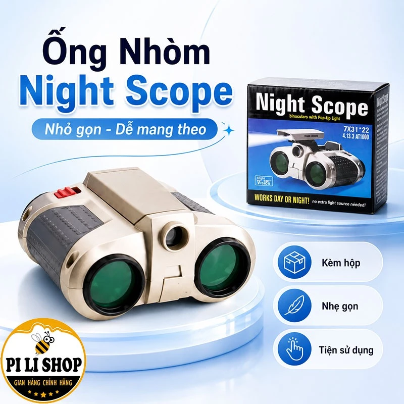 Đồ Chơi Ống Nhòm Thể Thao Có Đèn Hỗ Trợ Nhìn Ban Đêm, Ống Nhòm Night Scope Cho Bé Thỏa Sức Khám Phá