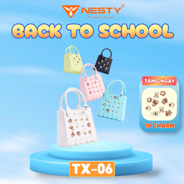 [TX-06] [TẶNG CHARM] Túi Xách Tay NESTY Sang Trọng Hiện Đại Chất Liêu EVA ( KO2 )