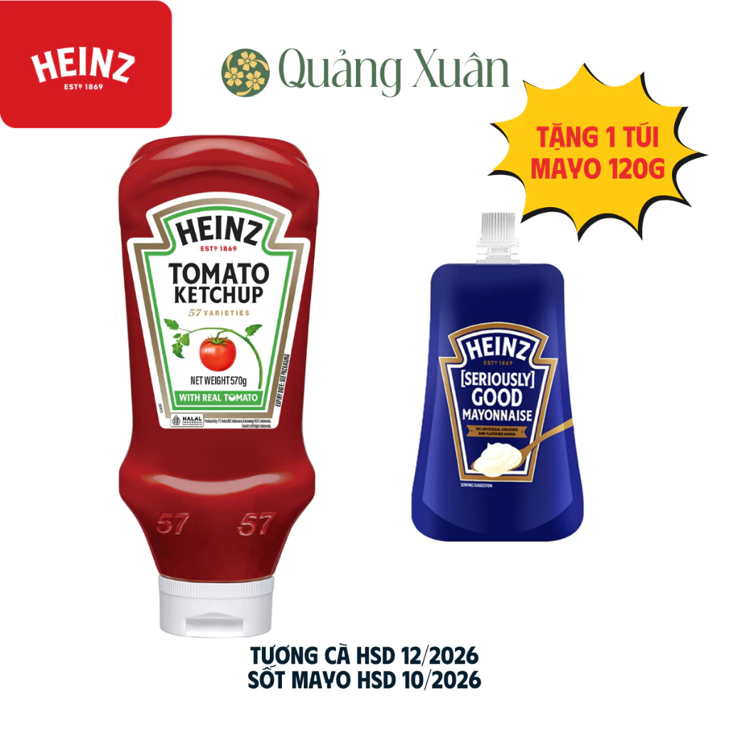 [HSD: 01/2027] Tương Cà Chua Úp Ngược HEINZ 567G/570G