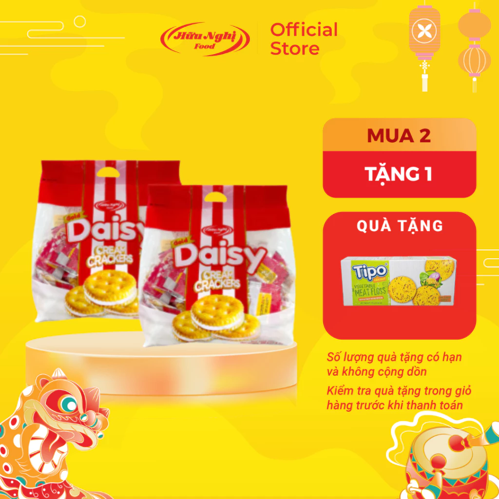 Bánh Kẹp Kem Sữa 500g Gold Daisy Hữu Nghị