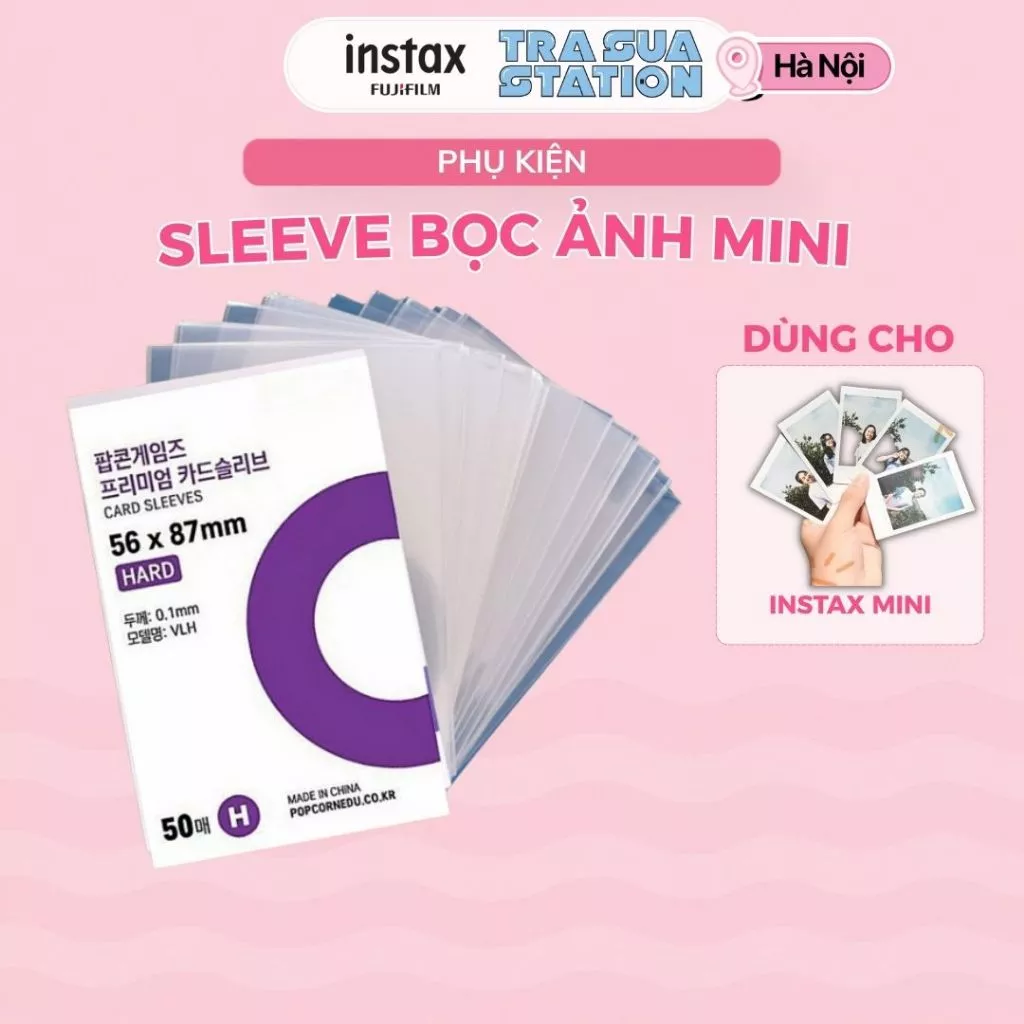 Set Sleeve Bọc Đựng Bảo Vệ Card Idol Kpop/ Ảnh Pola/ Ảnh Instax Mini Trong suốt