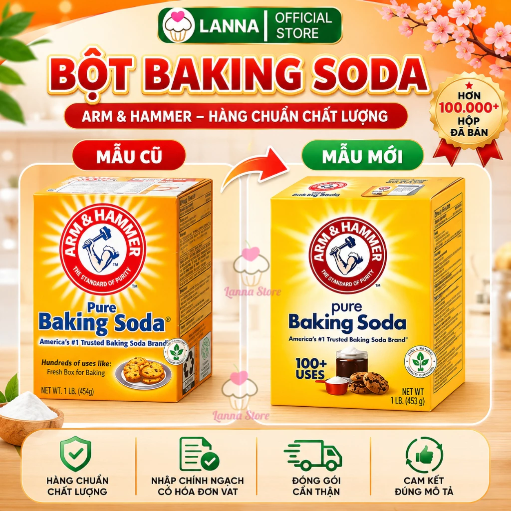 【HÀNG CHUẨN CHÍNH HÃNG】Bột Baking Soda USA Mỹ đa năng bột nở khử mùi diệt khuẩn tẩy rửa làm bánh