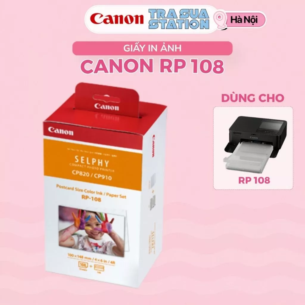 Giấy in canon RP 108 dành cho các máy in CP1500,CP1300 ,CP1200 ,CP1000