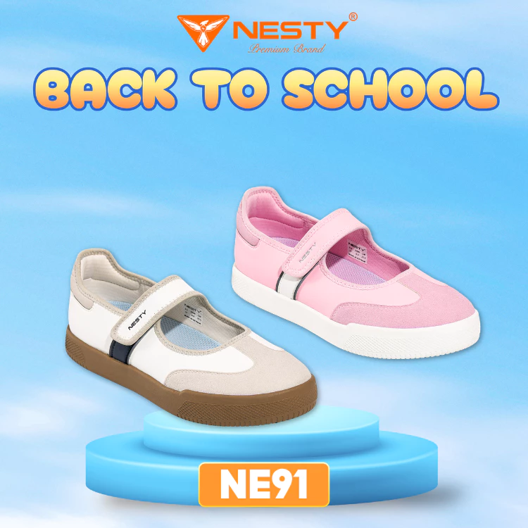 [NE91] Giày Búp Bê Nữ NESTY Quai Dán Kiểu Mary Jane Sneaker Quai Dán Phong Cách Hàn Quốc [KO1]
