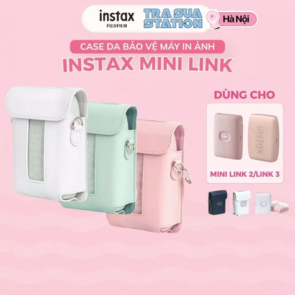 Case instax mini Link 3/ link 2/ Link 1/ - Ốp bảo vệ máy chụp ảnh instax Mini Link 2/ Link 1 - Tặng kèm dây đeo