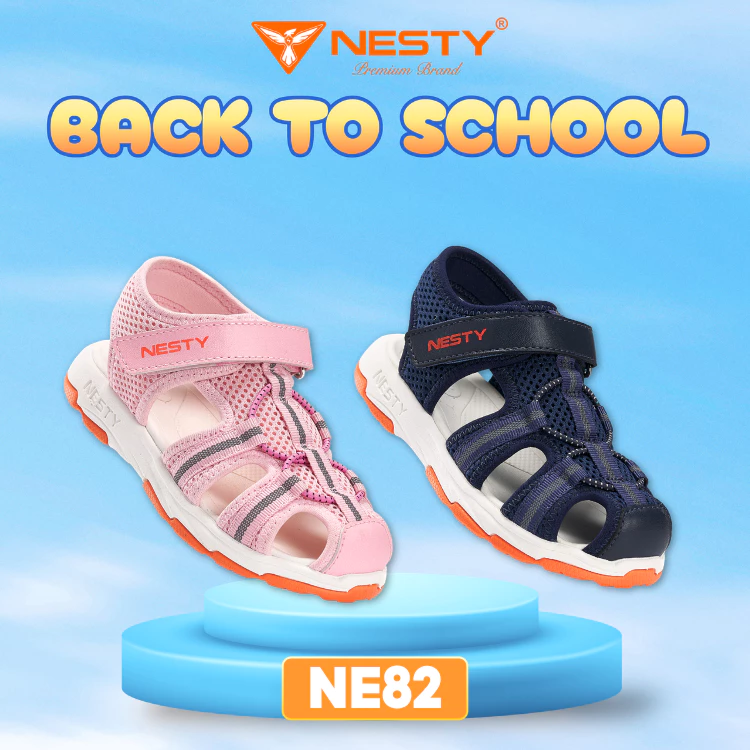 [NE82] GIÀY SANDAL TRẺ EM NESTY, GIÀY UNISEX NAM NỮ DÁNG RỌ THỜI TRANG, ÊM NHẸ THOẢI MÁI ( KO1 )