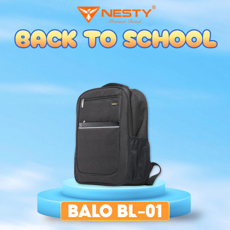 [BL-01] BALO NESTY, BALO UNISEX STYLE BASIC, NĂNG ĐỘNG, THOẢI MÁI, BALO ĐA NĂNG TIỆN LỢI ( KO1 )