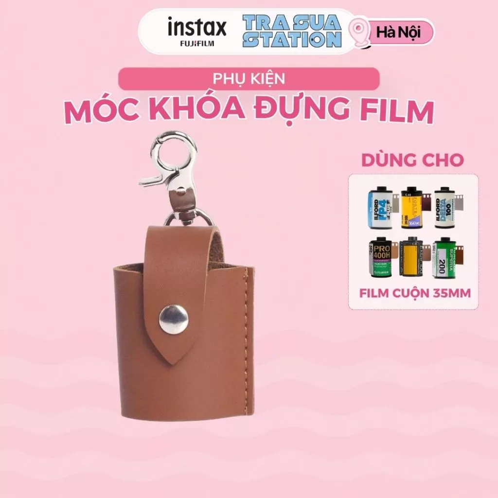 Móc khóa vỏ bọc bảo vệ da PU dành cho film 35mm