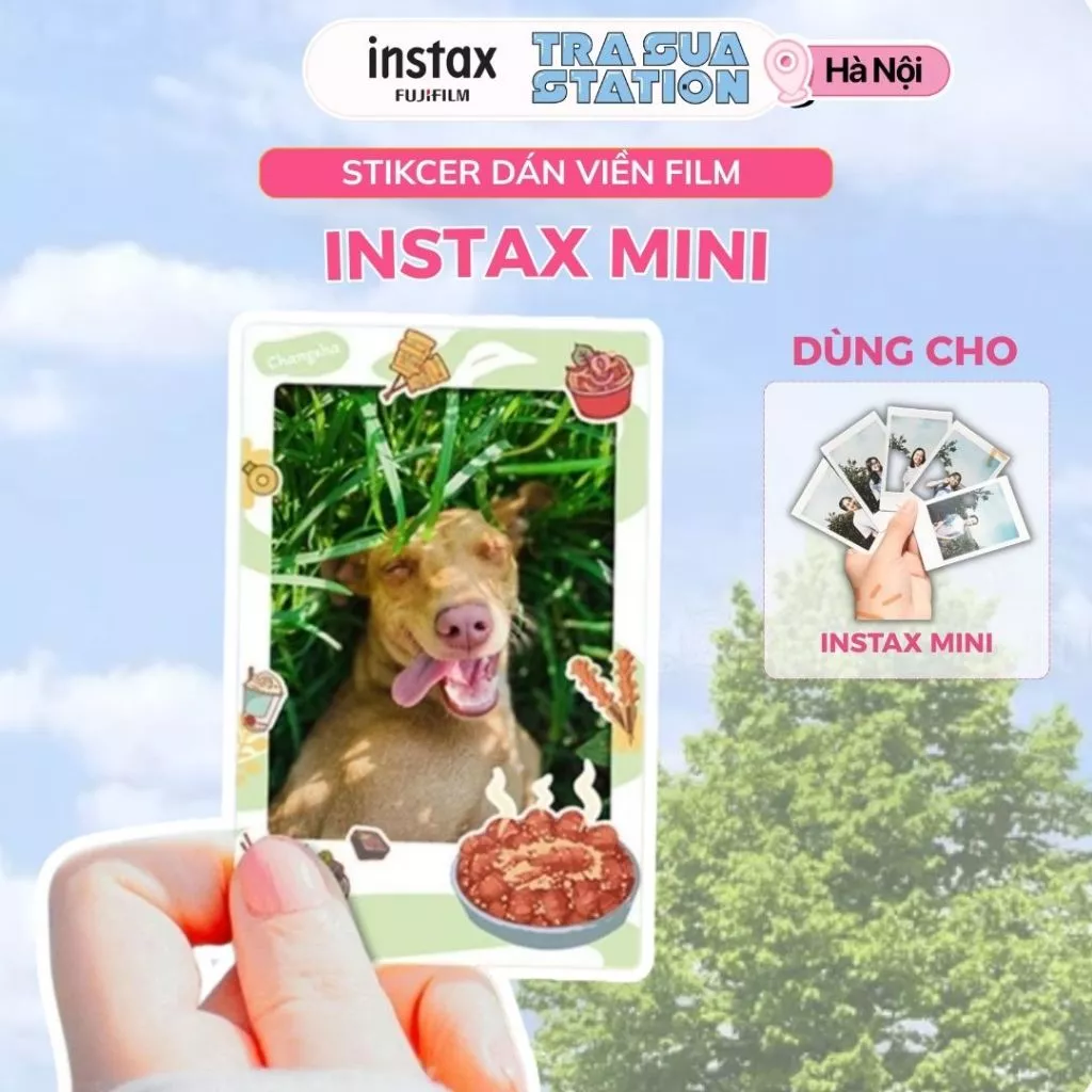 Sticker miếng dán viền film instax mini nhiều mẫu họa tiết dễ thương