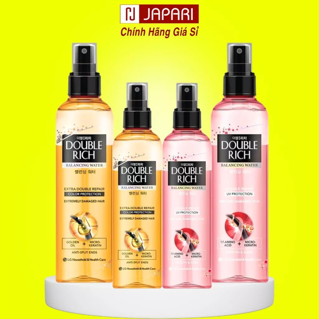 Xịt Dưỡng Tóc Double Rich CHÍNH HÃNG 120ml/250ml-Nước Dưỡng Tóc Double Rich Giảm Rụng Tóc, Dưỡng Tóc Nhuộm,Khô Xơ JAPARI