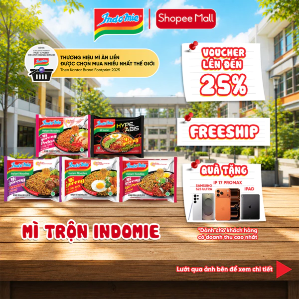 (Chọn vị) Mì trộn Indomie đủ vị- Thùng 40 gói