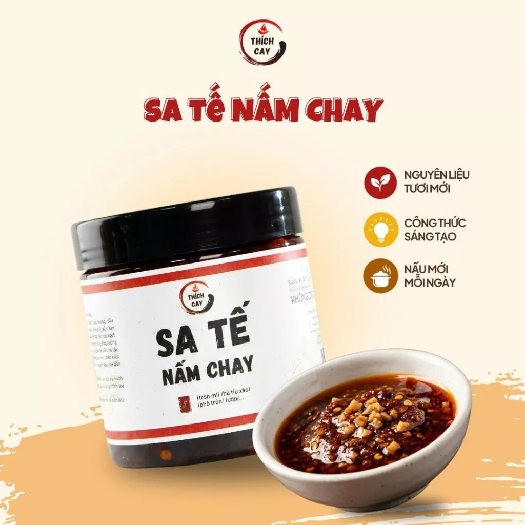 Sa Tế Thích Cay , Vị Chay & Mặn Đậm Đà, Sa Tế Nấm Chay, Sa Tế Sò Điệp
