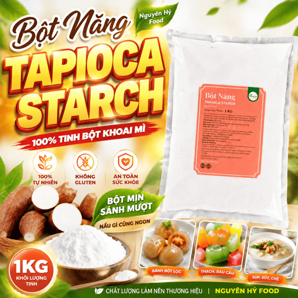 Bột Năng Loại 1 Nguyên Chất Làm Bánh Nấu Chè Cực Ngon - 1kg