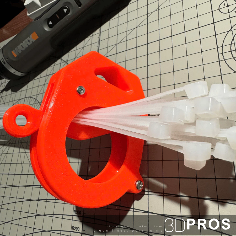 Dụng cụ đeo dây rút/ dây thít màu cam-3dpros