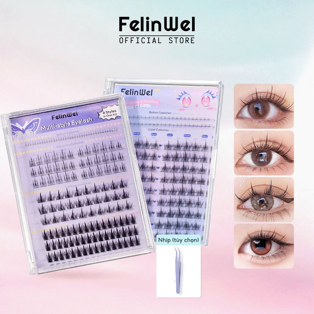 FelinWel - Bộ Mi Cụm Đa Dạng Kiểu, Phù Hợp Cho Cả Mắt Trên Và Dưới - Tái Sử Dụng & Bao Gồm Đầy Đủ Dụng Cụ