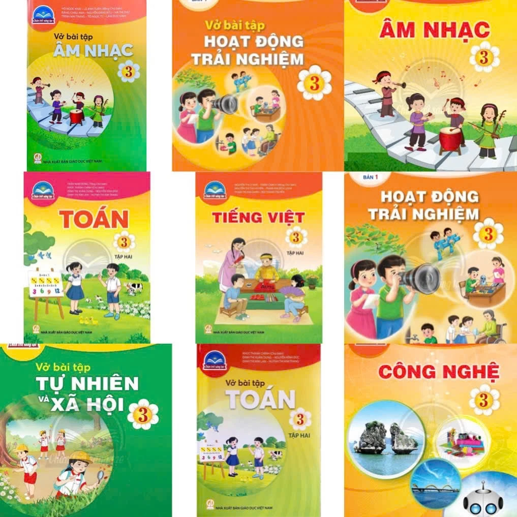 Lẻ vở toán mĩ thuật âm nhạc .. lớp 3 chân trời sáng tạo