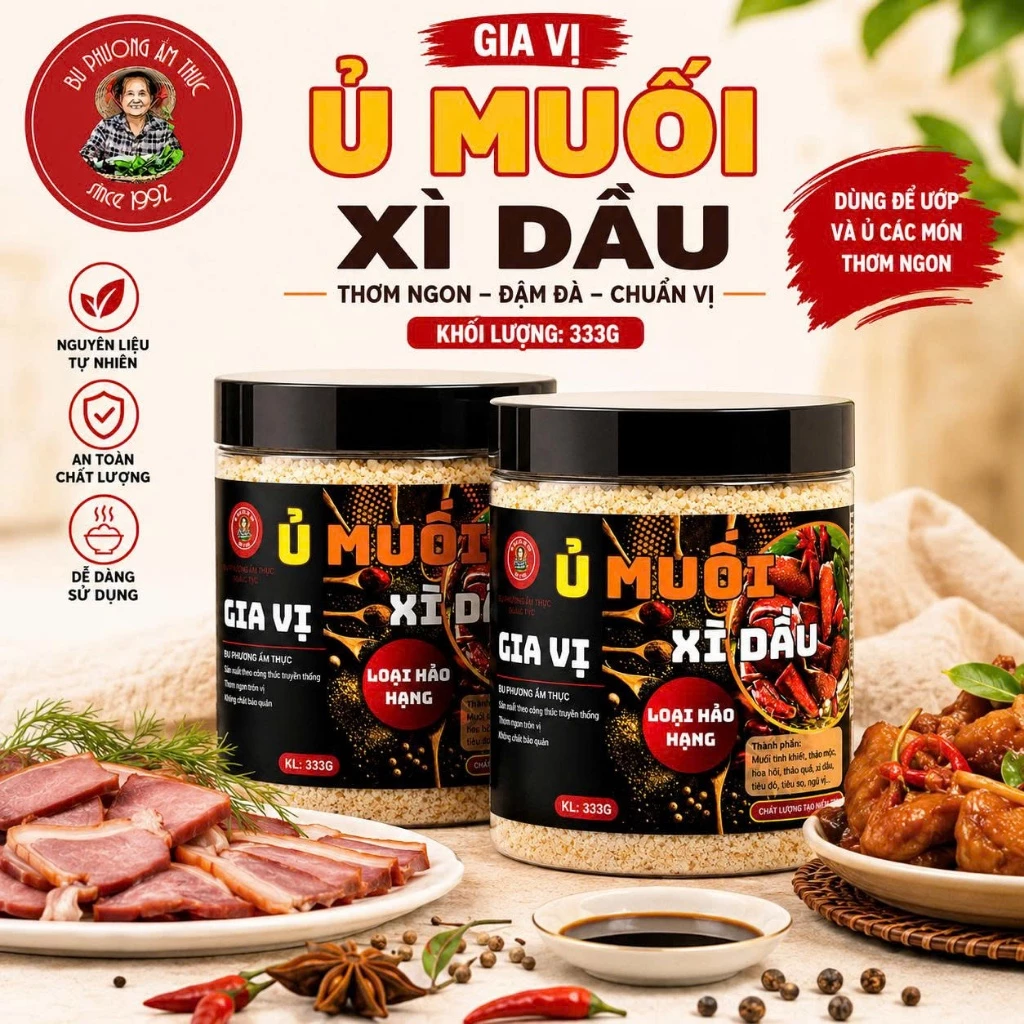 Gia Vị Ủ Muối Xì Dầu Thượng Hạng Bu Phương Ẩm Thực Cho Các Món Ủ Muối Ngon