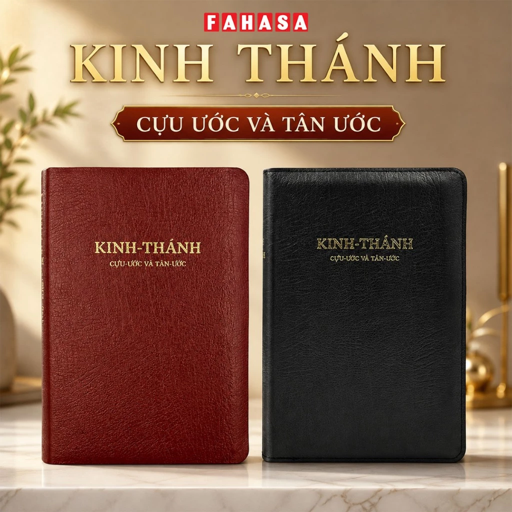 Sách Kinh Thánh - Cựu Ước Và Tân Ước - Bìa Da - Màu Đen - Màu Đỏ Có Khóa Kéo