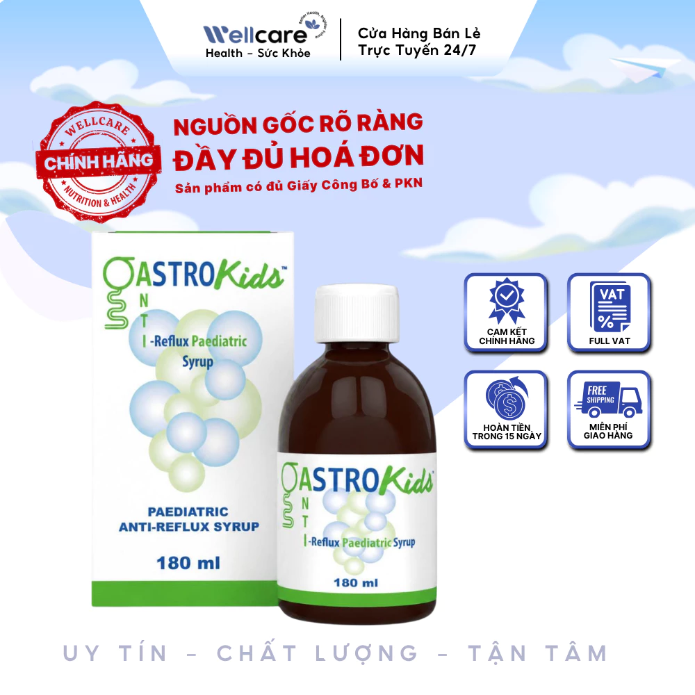 [✨CHÍNH HÃNG] GASTROKids 180ml – Hỗ Trợ Trào Ngược, Ợ Hơi, Đầy Bụng Ở Trẻ