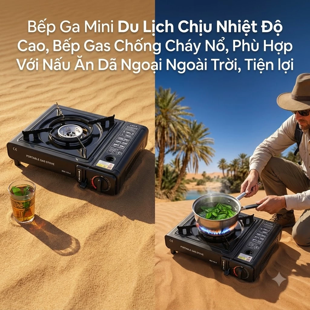 Bếp Ga Mini Du Lịch Tiện Dụng, Thiết Kế Hiện Đại Cho Dã Ngoại