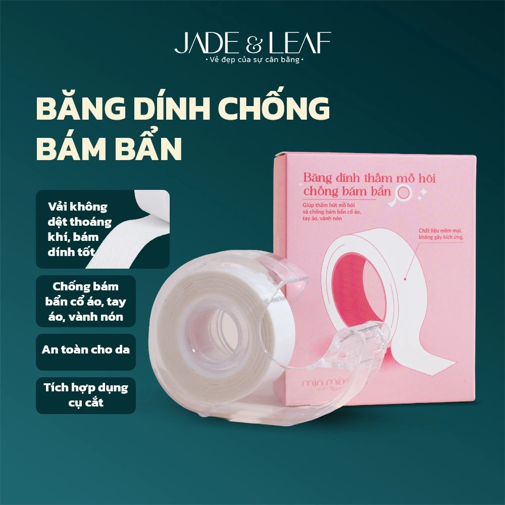 Cuộn Miếng Dán Cổ Áo Vành Nón Jade&Leaf Hạn Chế Mồ Hôi Ố Vàng Bám Bẩn Có Keo Dính Chắc Chắn