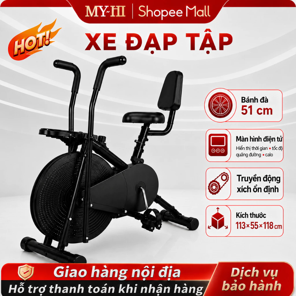 Xe đạp tập,kết hợp tay chân,ghế tựa,đồng hồ thông minh,yên tĩnh,tiện lợi,phù hợp người lớn tuổi