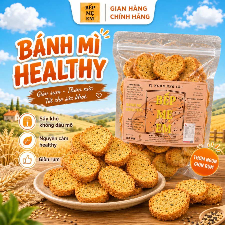 HOẢ TỐC - Bánh Mì Nguyên Cám - Healthy Bếp Mẹ Em