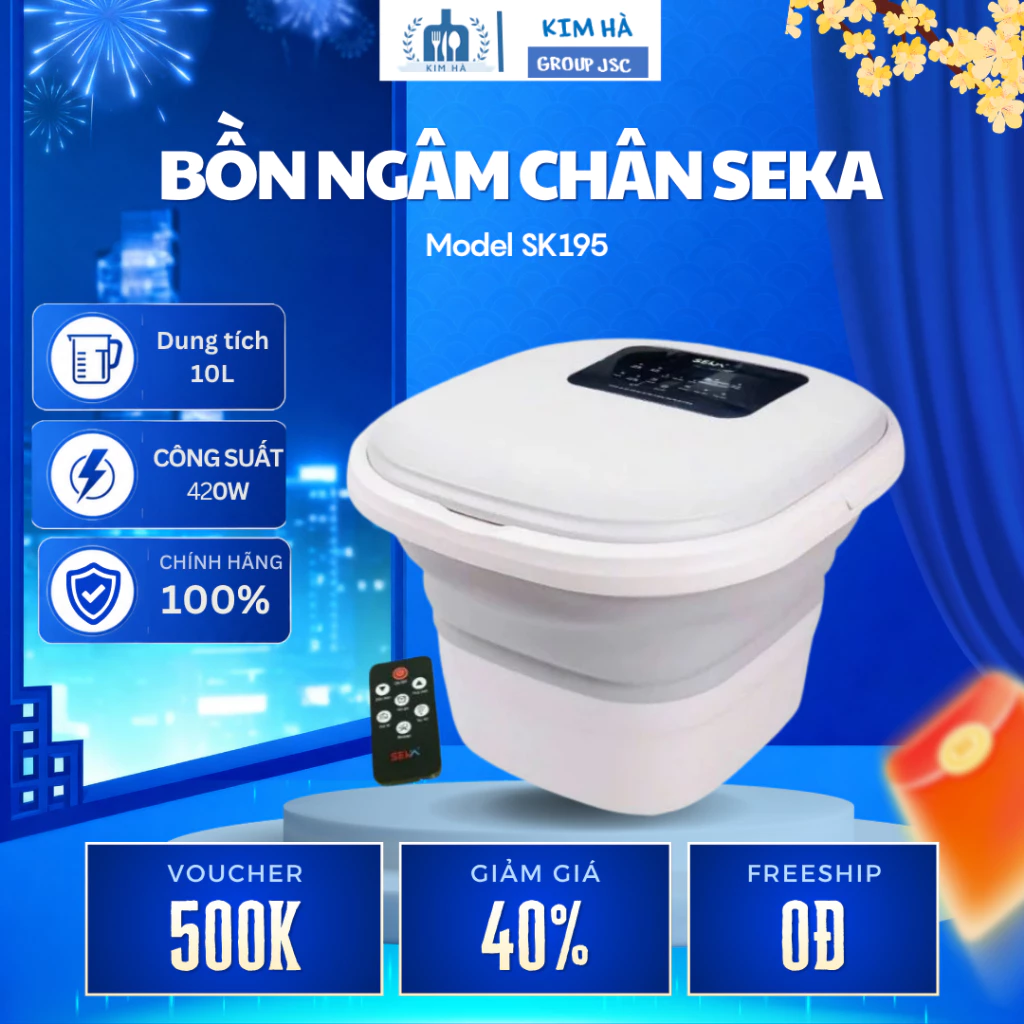 Bồn Ngâm Chân Seka SK195 Mát Xa Bấm Huyệt Với 16 Con Lăn  Giamr Đau Nhức, Tuần Hoàn Máu - Kim Hà Group JSC
