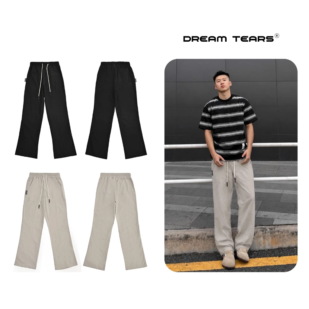 Quần Dài Nam Đen Loca Brand , Dream Tears , Chất Vải Kaki Gió Cao Cấp 2 Chiều Đã Qua Xử Lí , Phong Cách Đường Phố QN2