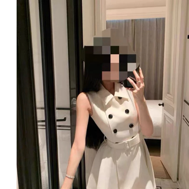 Váy sát nách cổ sơmi nguyên new tag