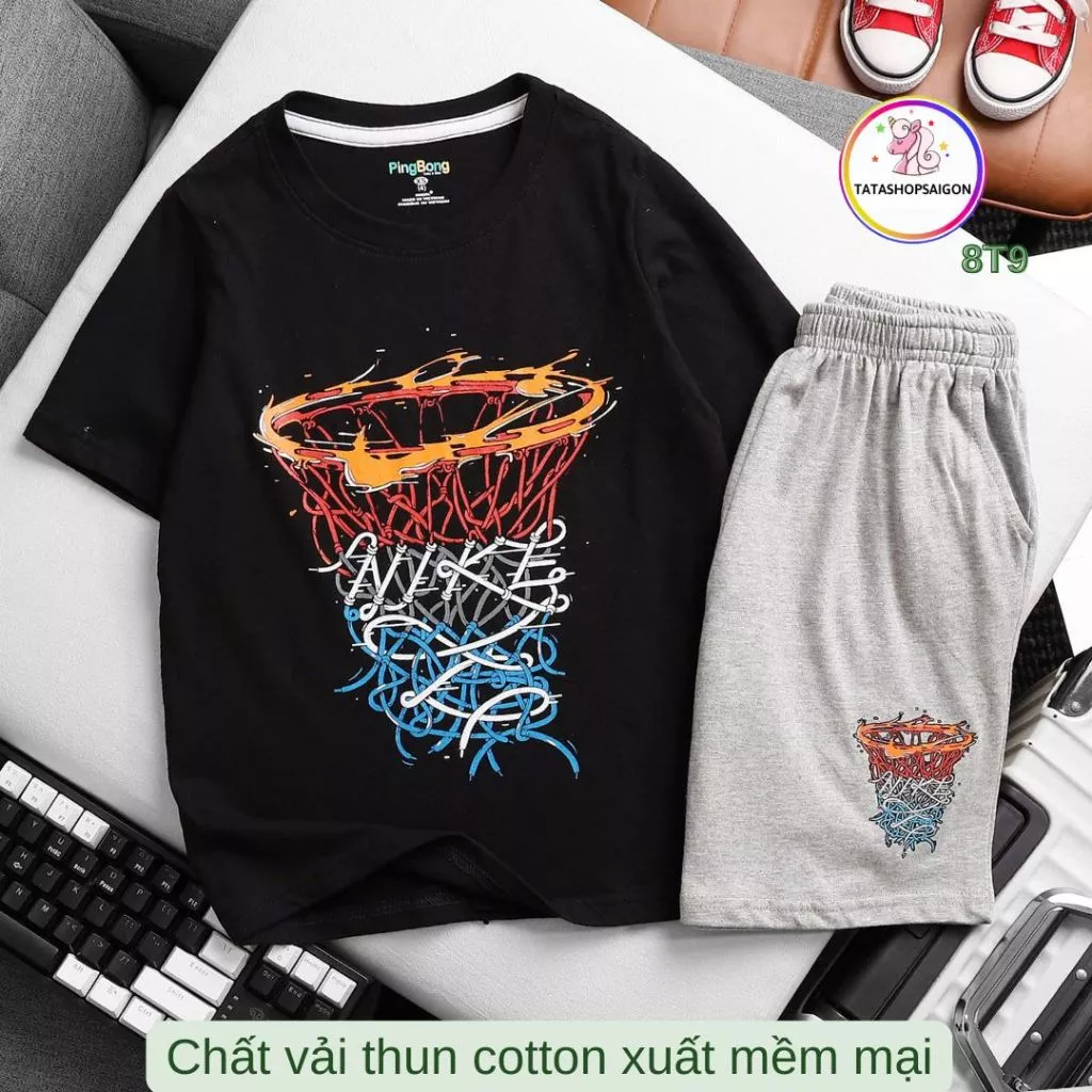 20 đến 50kg - Đồ bộ cho bé trai size đại - Bộ đùi bé trai thun cotton xuất mềm mát VNXK 088