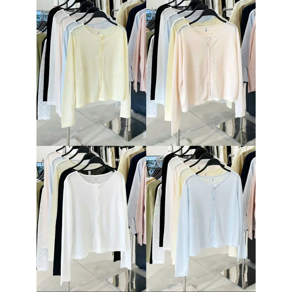 [SẴN] Áo Khoác Cardigan THUN GIẤY MỀM cúc cài A3738 Cardigan OKÉLLA