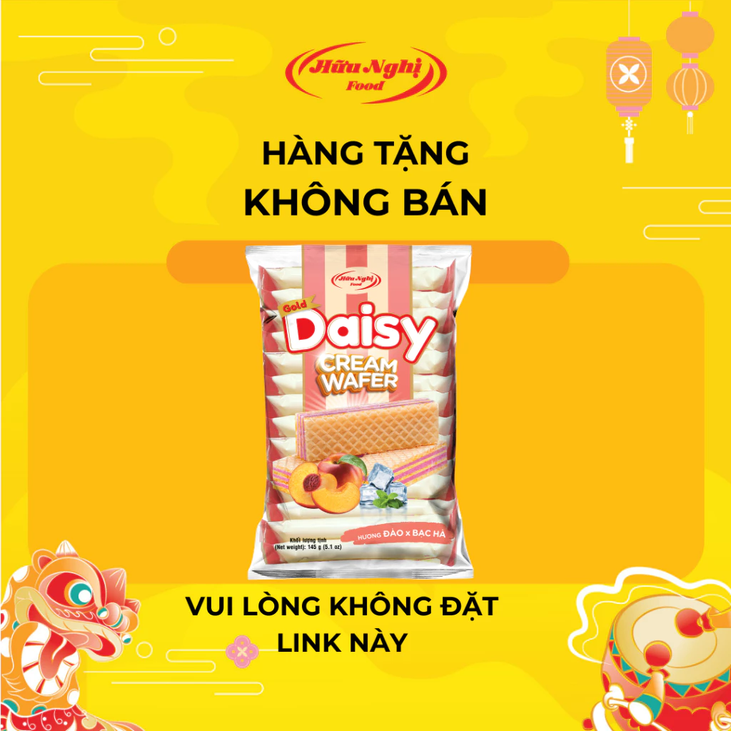 (HÀNG TẶNG) Bánh Kem Xốp Đào Bạc Hà Gold Daisy 145g