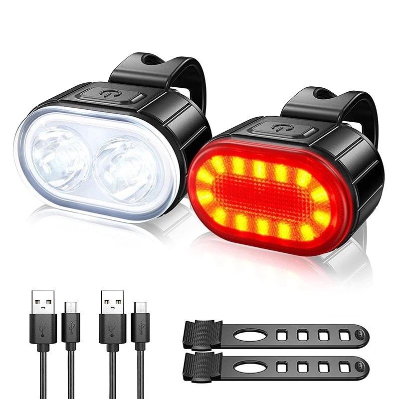 Đèn LED Gắn Phía Trước Xe Đạp Sạc USB Tiện Dụng
