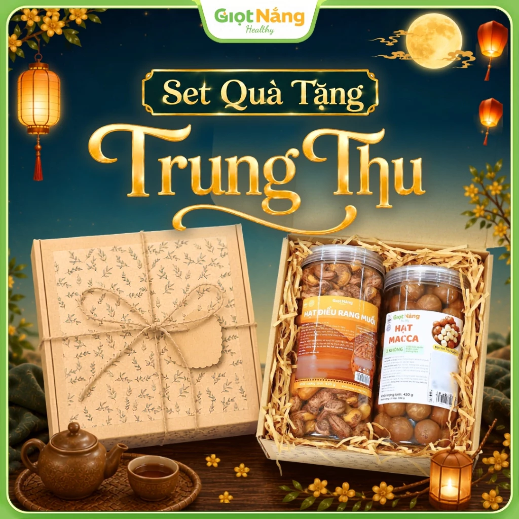 Set Quà Tặng Tết Trung Thu Quà Handmade Mộc Mạc từ Nông Sản Giọt Nắng