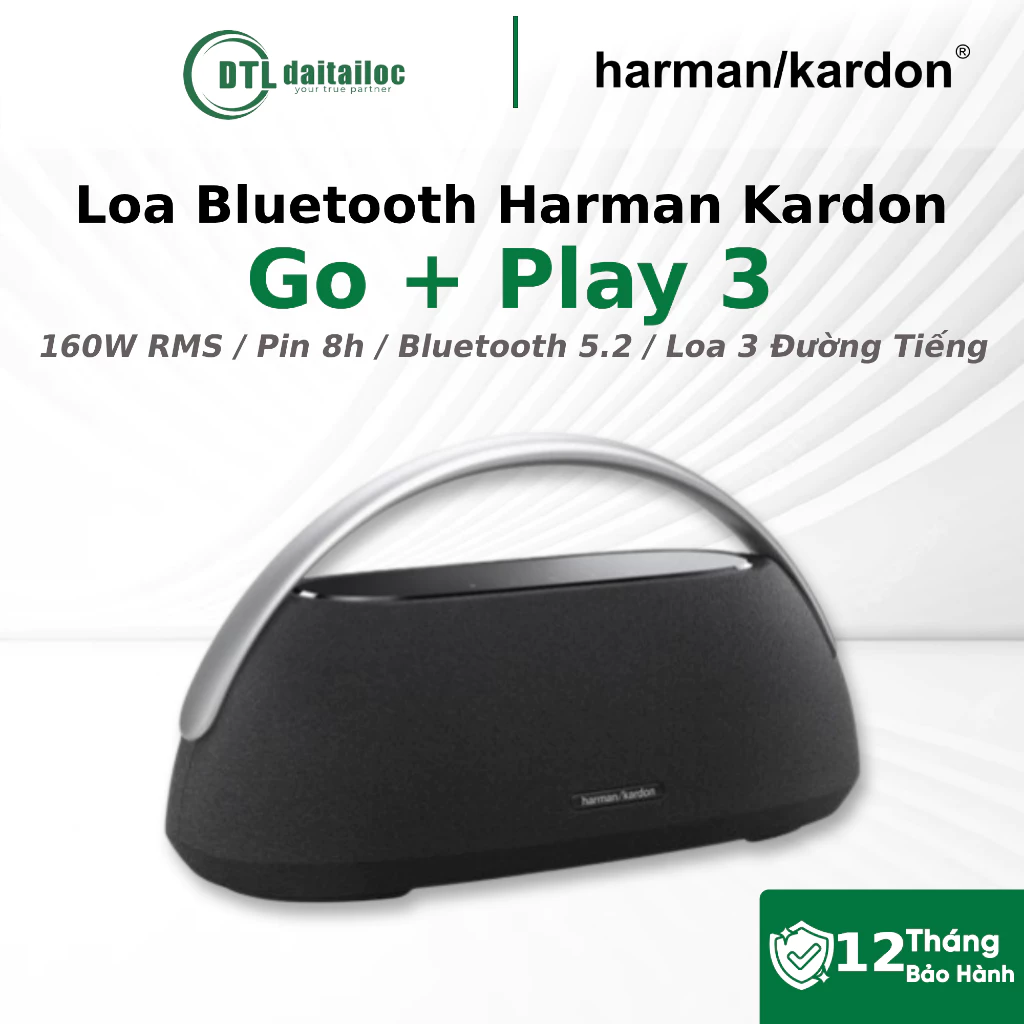 Loa Bluetooth Harman Kardon Go + Play 3 160W Pin 8h Bluetooth 5.2 | Chính Hãng | Bảo Hành 12 Tháng