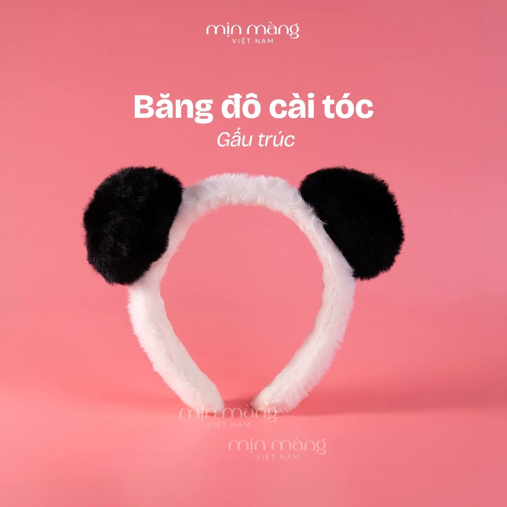 Băng Đô Cài Tóc Nữ Bờm Rửa Mặt Skincare Gấu Trúc Cute Dễ Thương MỊN MÀNG VIỆT NAM Chính Hãng