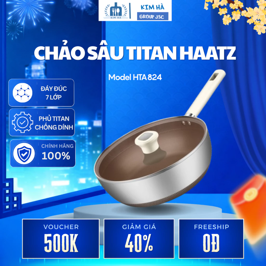 Chảo Sâu Lòng Titan Haatz Truyền Nhiệt Nhanh Giữ Nhiệt Tốt, Phù Hợp Nấu Ăn Gia Đình Hằng Ngày - Kim Hà Group JSC