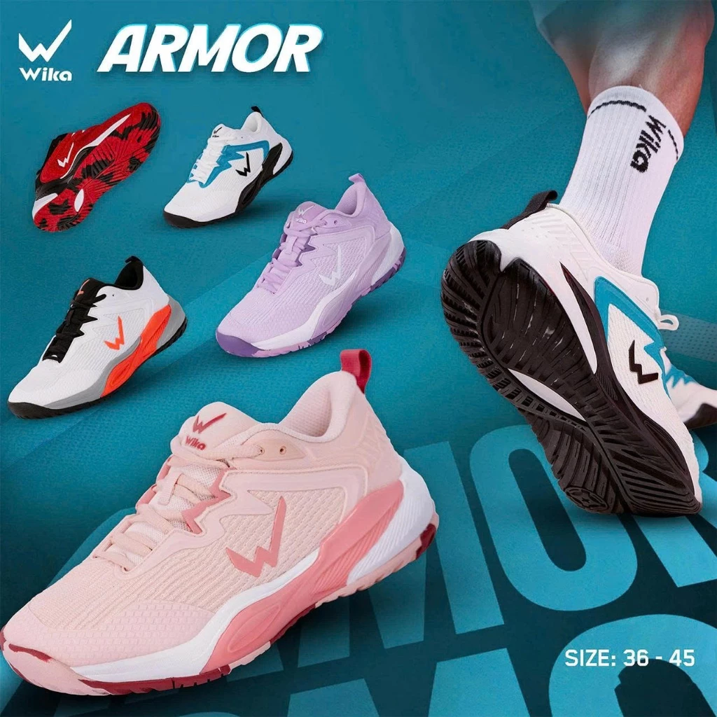 Giày Pickleball Wika Armor Chính Hãng, Giày Thể Thao Êm Chân Bám Sân Và Thoáng Khí
