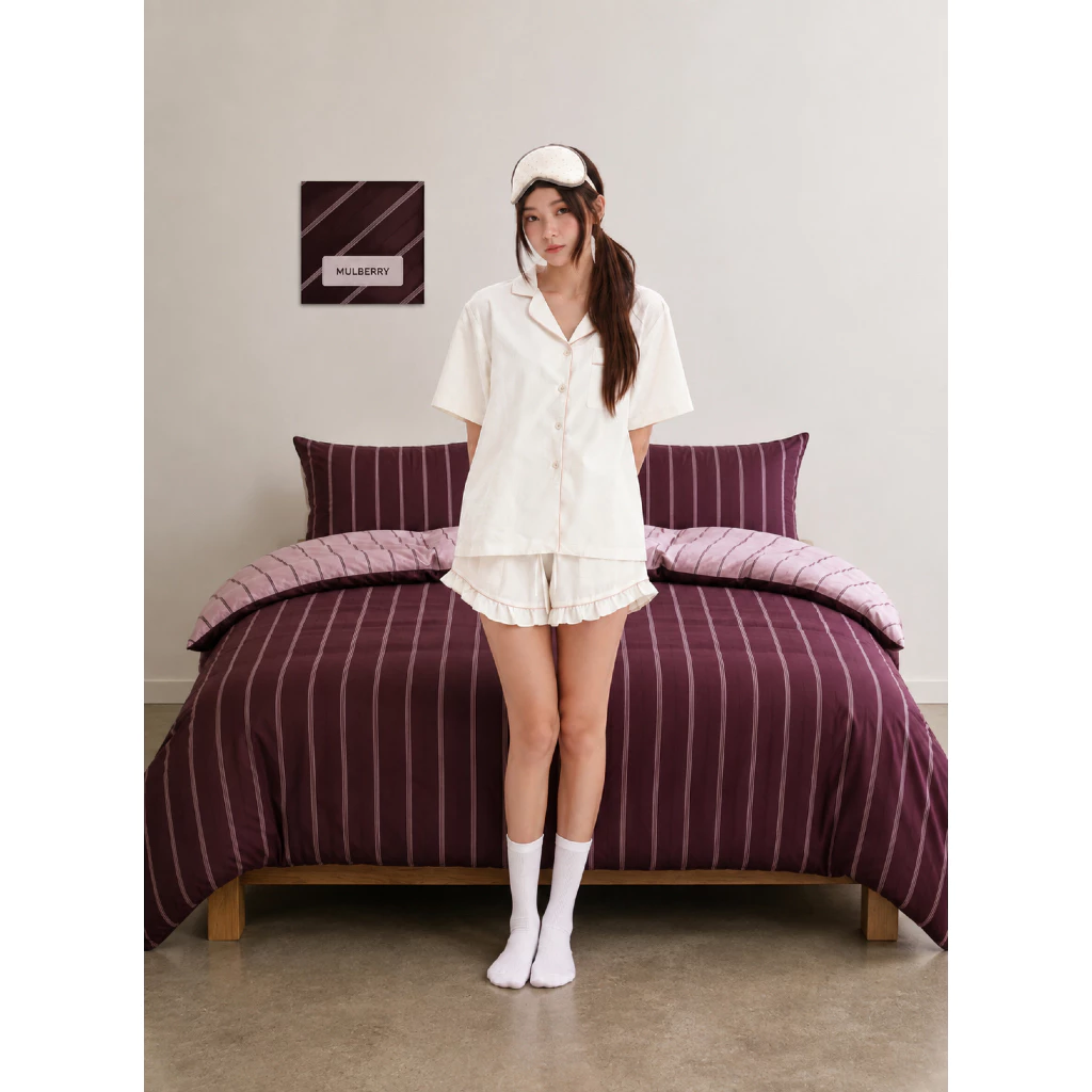 [ Fit to sleep ]  Bộ Ngủ Cao Cấp Cộc Tay - Form Oversize - Mềm Mịn Mặc Ở Nhà - Thỏa Mái - Thời Trang - Vibe Hàn Quốc