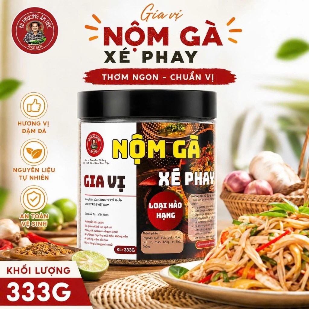 Gia Vị Làm Nộm Gà Xe Phay Nộm Tai Heo - Thương Hiệu Bu Phương Ẩm Thực (Gia Vị Nộm Hoàn Chỉnh)