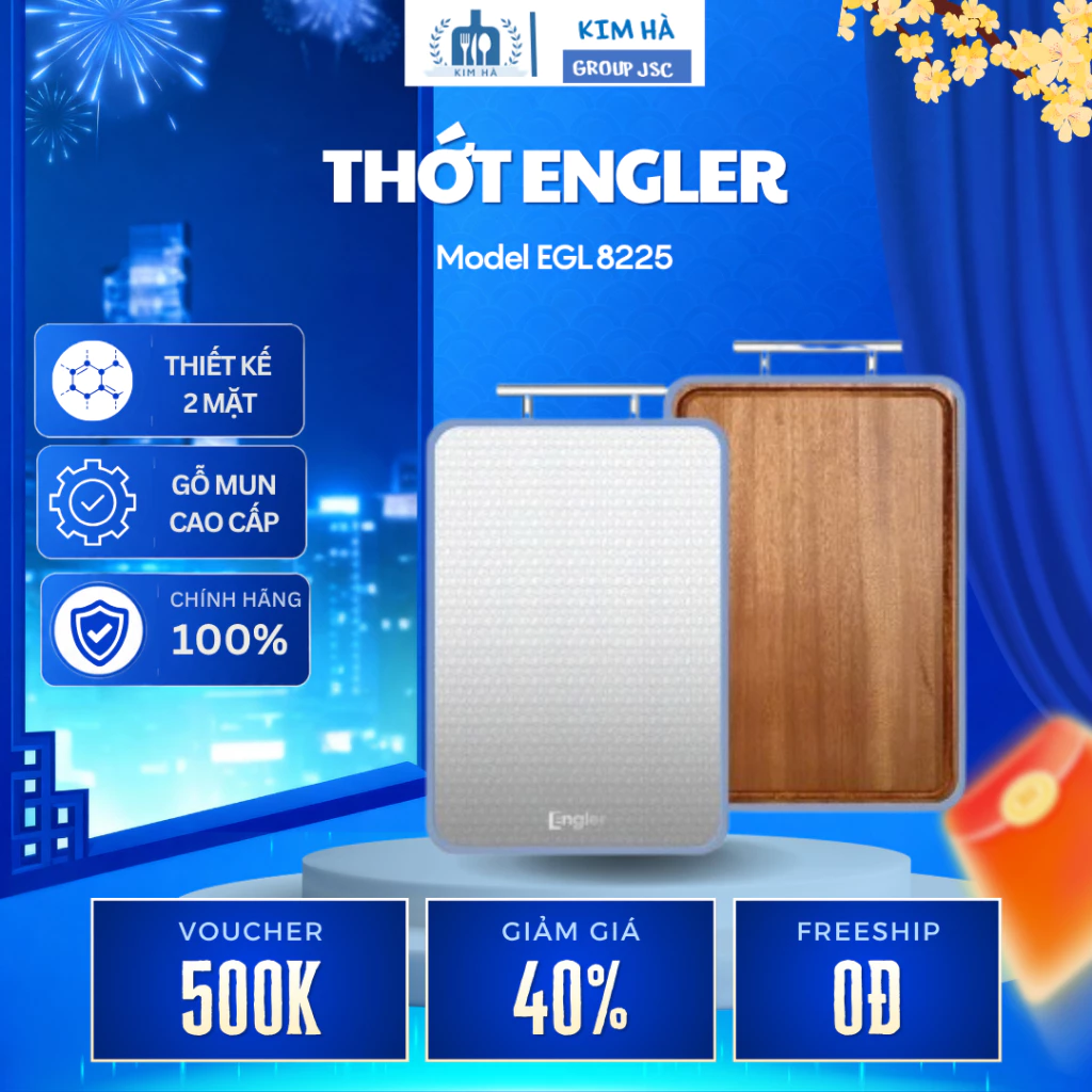 Thớt 2 Mặt Engler EGL8225 - Thớt Inox Đa Năng Chất Liệu Cao Cấp Chống Nấm Mốc Chống Trầy Xước - Kim Hà Group JSC