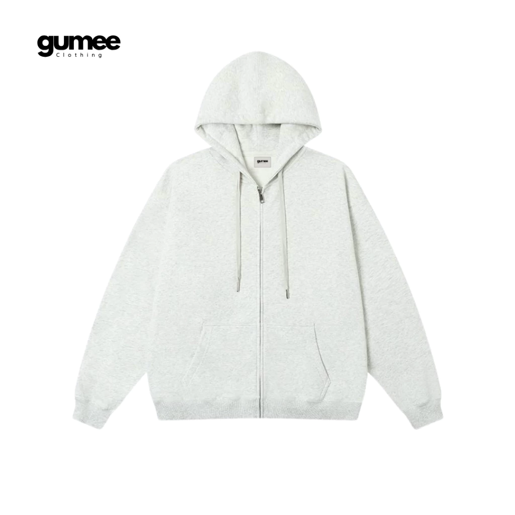 Áo khoác hoodie zip nam nữ nỉ 2 da form rộng unisex mũ to chất dày dặn giữ ấm thu đông Gumee - G13