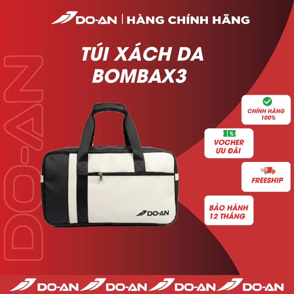 Túi da đựng vợt Pickleball Bomba X3 DO-AN big size cao cấp, chống sốc, bảo vệ mặt vợt, size lớn đa năng-BAG-BX3