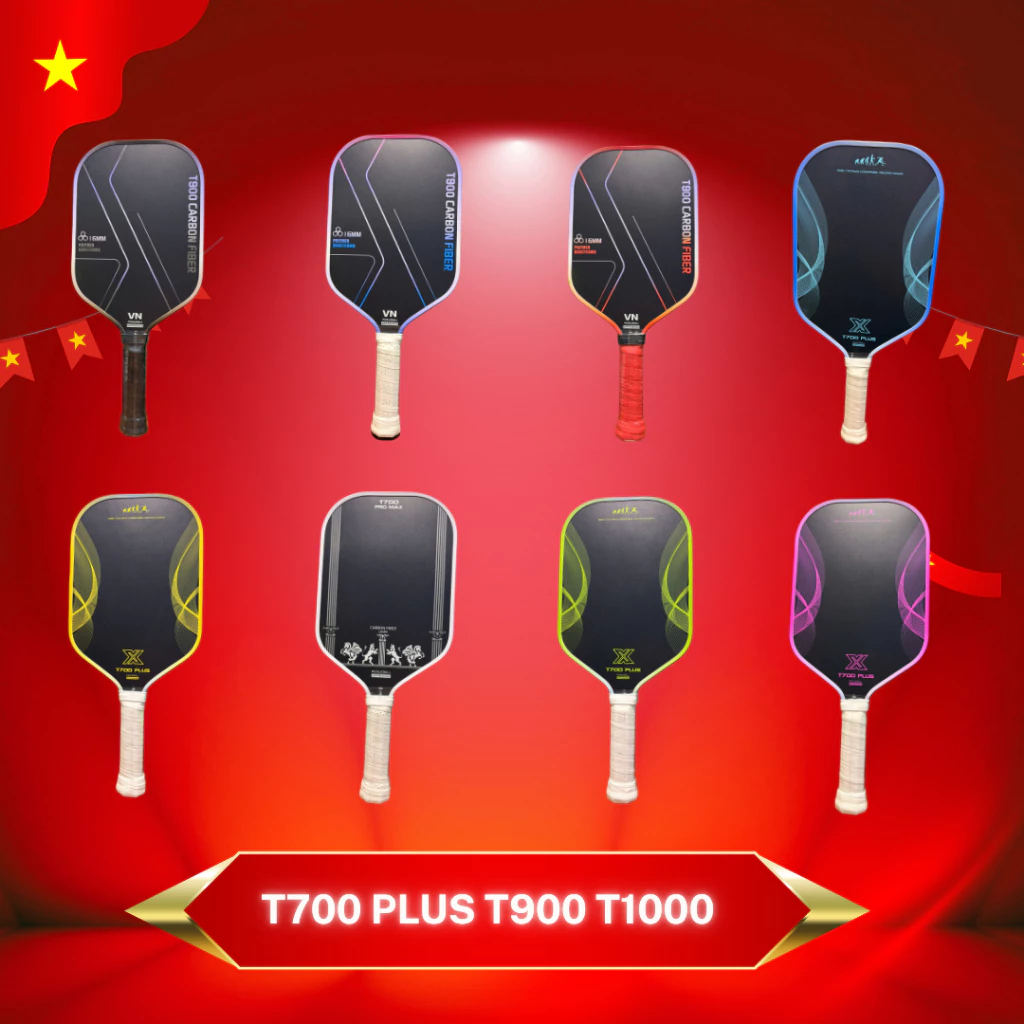 VỢT PICKLEBALL T700 PLUS, T900, T1000 CAO CẤP CÔNG THỦ TOÀN DIỆN PHÙ HỢP MỌI LỨA TUỔI
