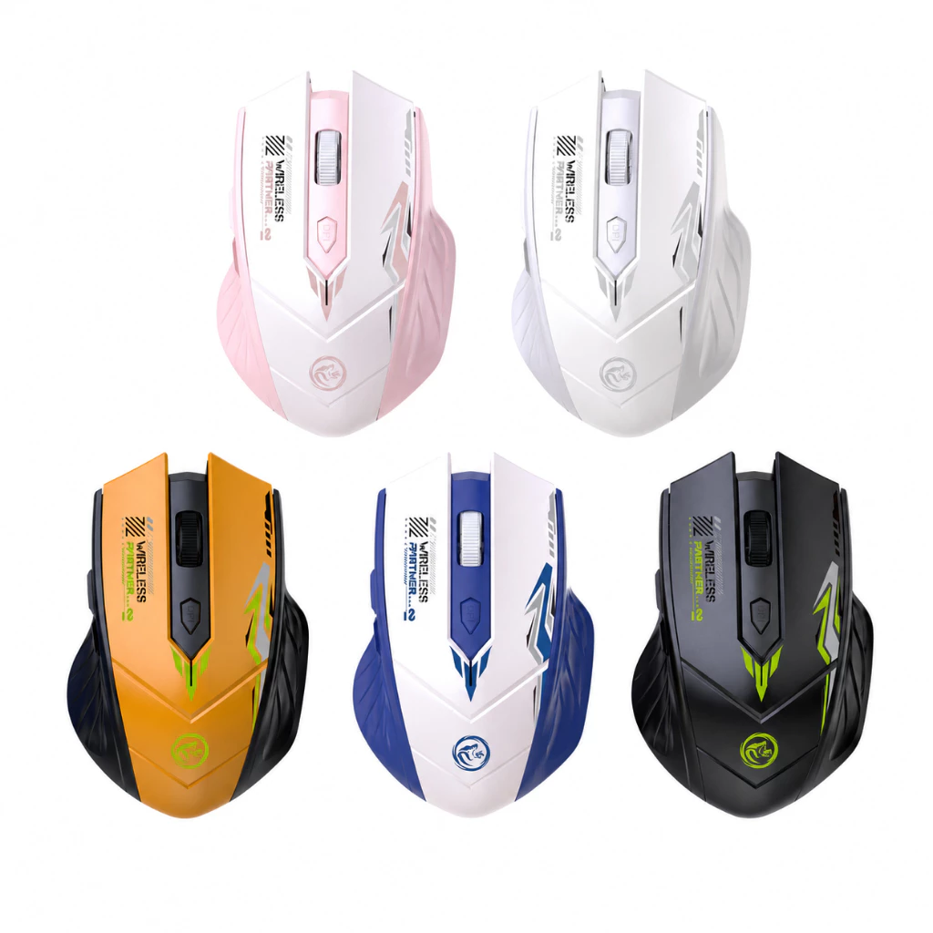 Chuột Không Dây Bluetooth 2.4G Sạc Pin Type-C 3 Mức DPI 800 1200 1600 Chuột Máy Tính Laptop