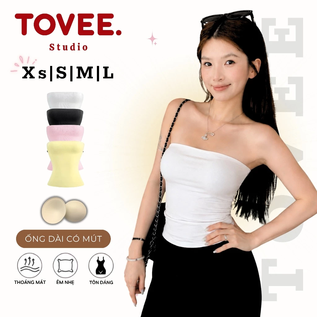 [CÓ MÚT/KHÔNG MÚT] Áo ỐNG DÁNG DÀI TRƠN CÓ MÚT Chất Borip Lụa Có Bigisze DD12, Áo Quây Nhiều Màu Ôm Body TOVEE