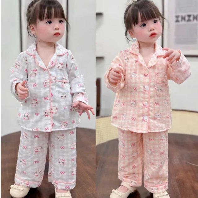 Pijama dài tay cho bé trai bé gái, đồ ngủ bé trai bé gái chất đũi xốp ib